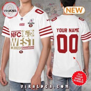 Personalized San Francisco 49ers Champions Football Jersey – White