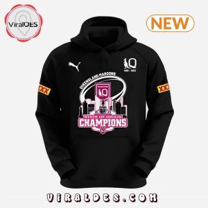 2023 Queensland Maroons State Of Origin Champions Black Hoodie