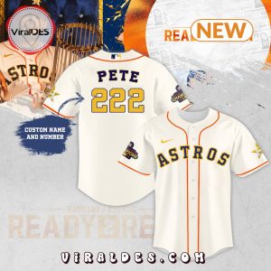 Custom Houston Astros Nike 2023 Gold Collection Replica White Jersey