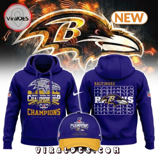 Baltimore Ravens 2023 AFC Conference Navy Hoodie