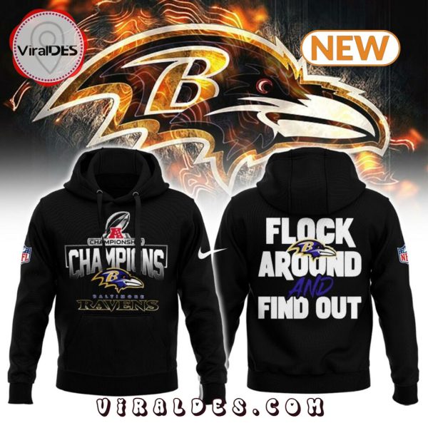 Baltimore Ravens Flock Around And Find Out Black Hoodie