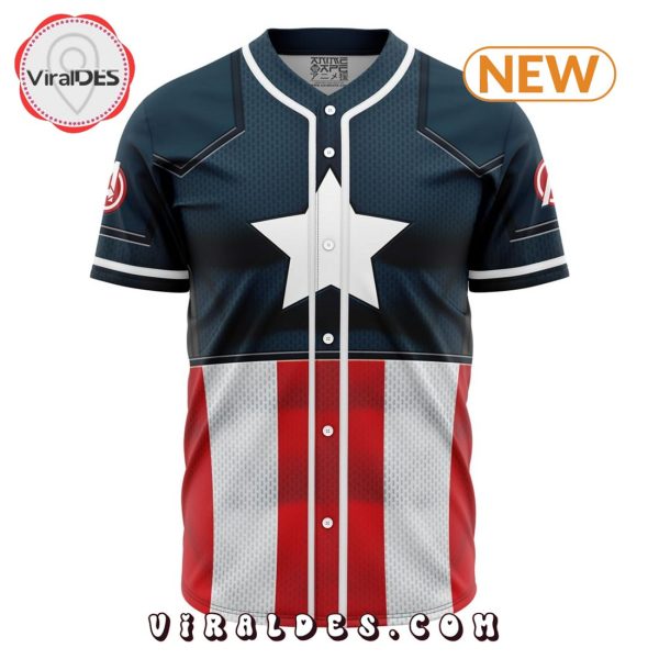 Captain America Cosplay Marvel Baseball Jersey