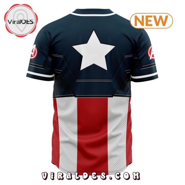 Captain America Cosplay Marvel Baseball Jersey