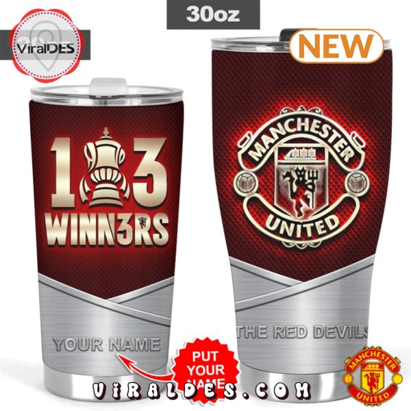 Custom Manchester United FA Cup Winners 2024 Tumbler