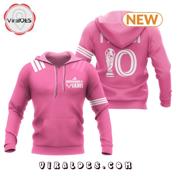 Custom Name Number Inter Miami CF Messi Pink Hoodie