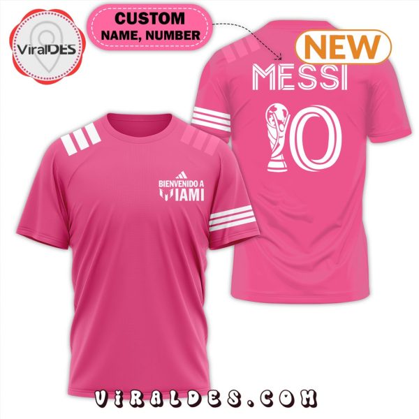 Custom Name Number Inter Miami CF Messi Pink Hoodie