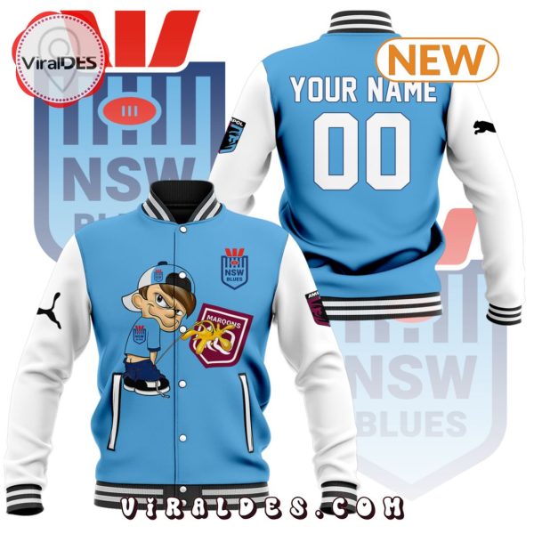 Custom New South Wales Blues Argyle Rugby For Life Baseball Jacket