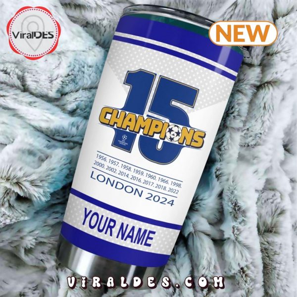 Custom Real Madrid 15th Champions London 2024 Tumbler