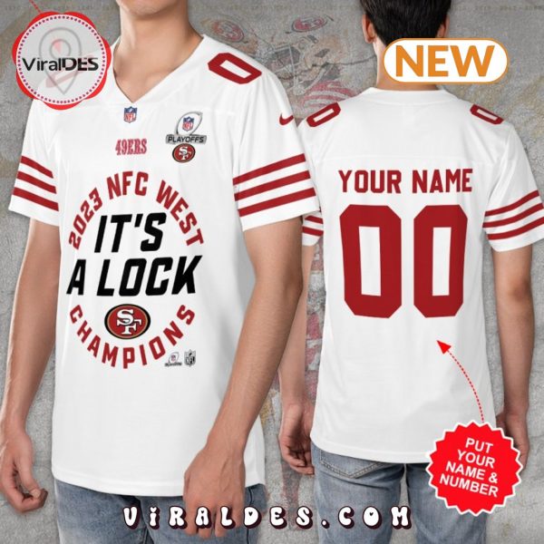 Custom San Francisco 49ers It’s A Lock White Football Jersey