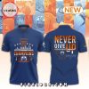 Edmonton Oilers Champions Never Give Up Orange Polo Shirt