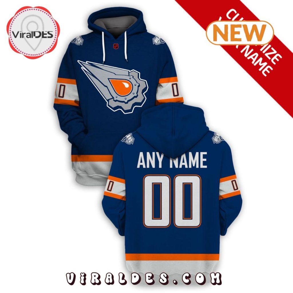 Edmonton Oilers Custom Name Number NHL Reverse Retro Hoodie