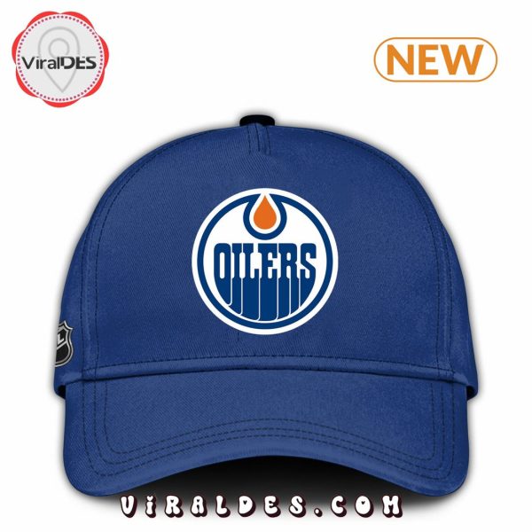 Edmonton Oilers NHL Never Give Up Navy T-Shirt, Cap