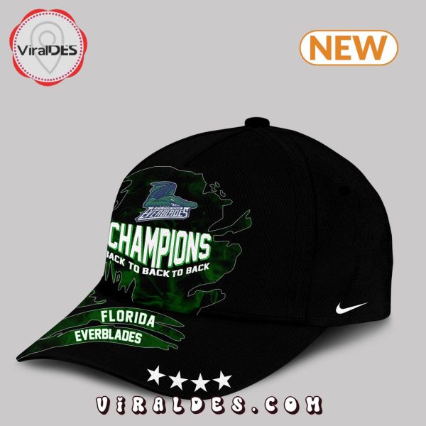 Florida Everblades 4Times Back To Back Champion Hoodie, Cap