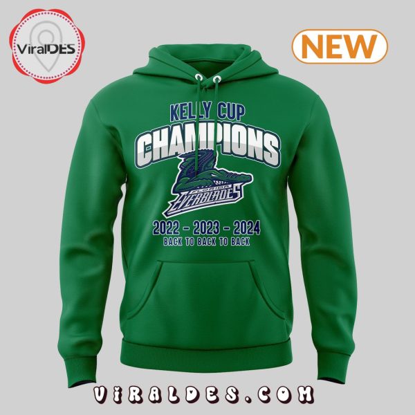 Florida Everblades 4Times Kelly Cup Green Hoodie