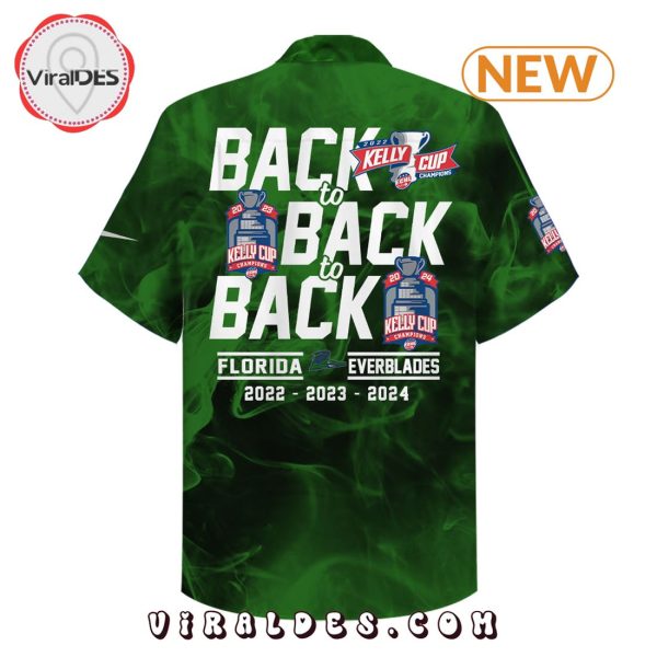 Florida Everblades Green Champions 2024 Hawaiian Shirt