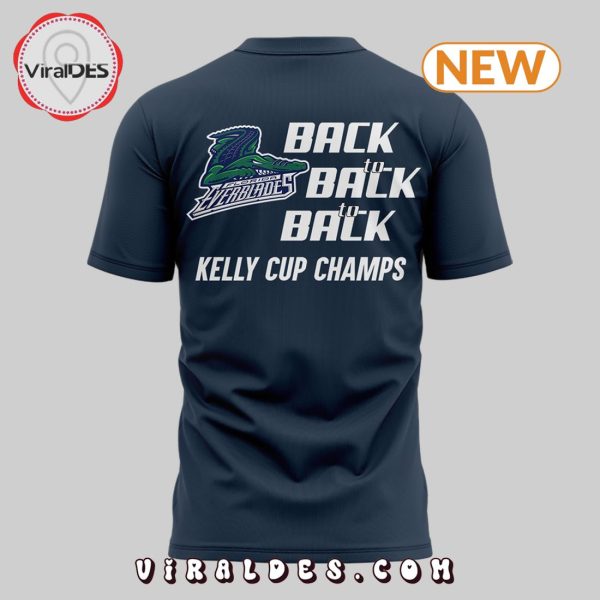 Florida Everblades Kelly Cup Champions Navy Hoodie, Cap