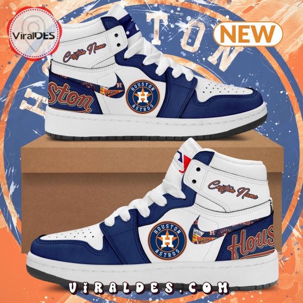 Houston Astros Custom Edition Air Jordan 1 Hightop Shoes