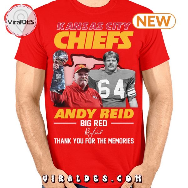 Kansas City Chiefs Andy Reid Big Red Thank You For The Memories T-Shirt