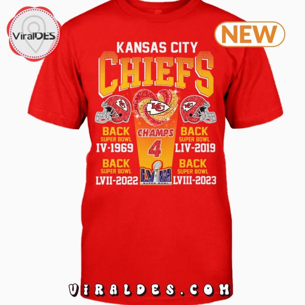 Kansas City Chiefs Back Champs Back Heart Styles T-Shirt