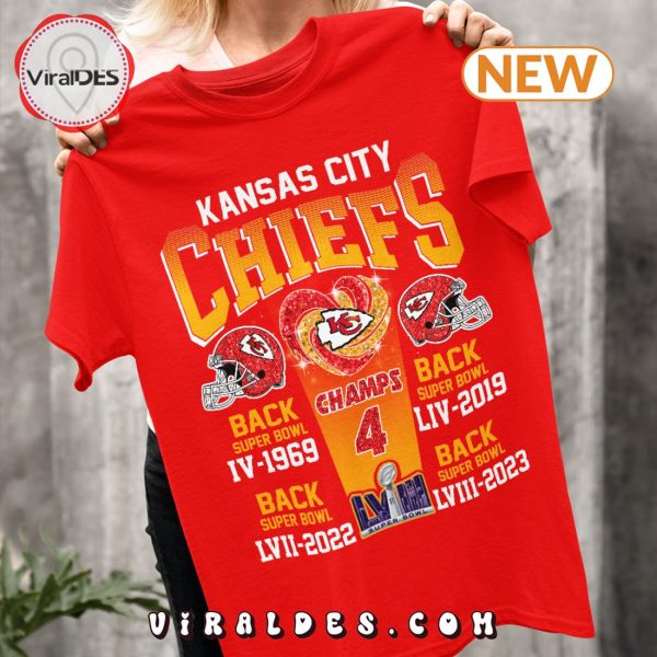 Kansas City Chiefs Back Champs Back Heart Styles T-Shirt