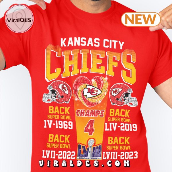 Kansas City Chiefs Back Champs Back Heart Styles T-Shirt