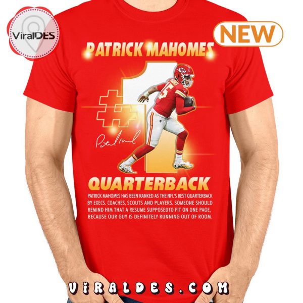 Kansas City Chiefs Patrick Mahomes Quarterback Signatures T-Shirt