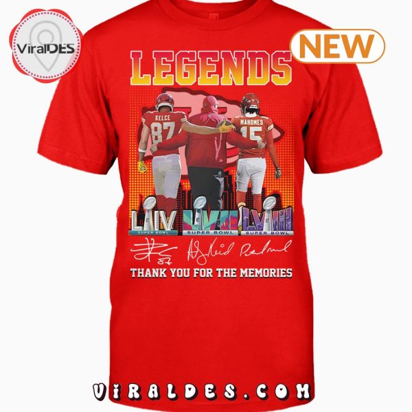 Legends Thank You For The Memories Kansas City Chiefs T-Shirt