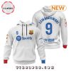 Lewandowski Barcelona Football Team Navy Hoodie