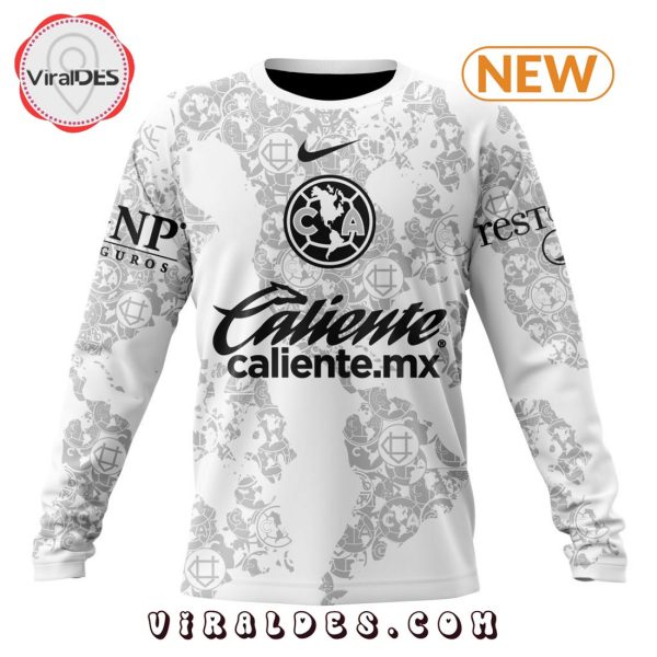 LIGA MX Club America Personalized 2024-2025 White Design Kits Hoodie