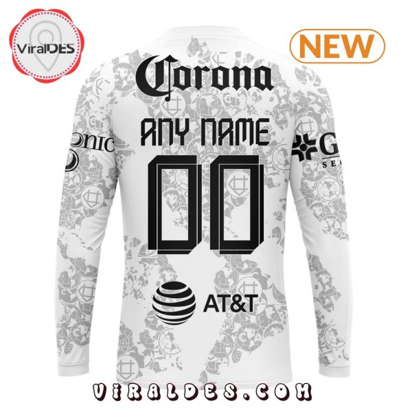 LIGA MX Club America Personalized 2024-2025 White Design Kits Hoodie