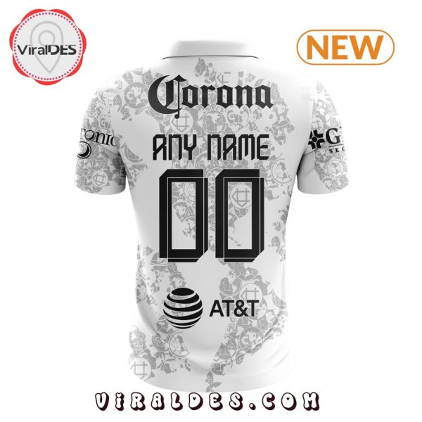 LIGA MX Club America Personalized 2024-2025 White Design Polo