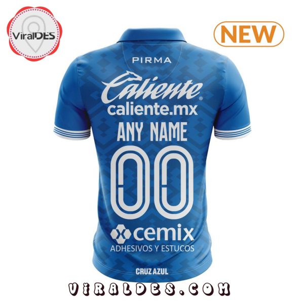 LIGA MX Cruz Azul Personalized 2024-2025 Home Polo