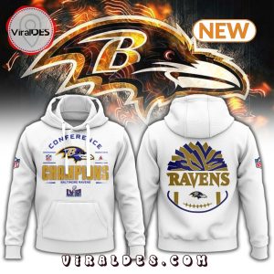 Baltimore Ravens 2023 AFC Conference White Hoodie, Jogger, Cap