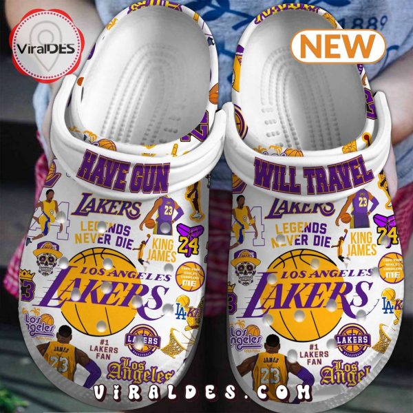 Los Angeles Lakers Premium White Crocs Clogs