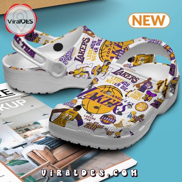 Los Angeles Lakers Premium White Crocs Clogs