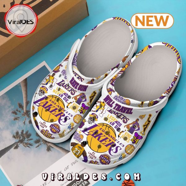 Los Angeles Lakers Premium White Crocs Clogs