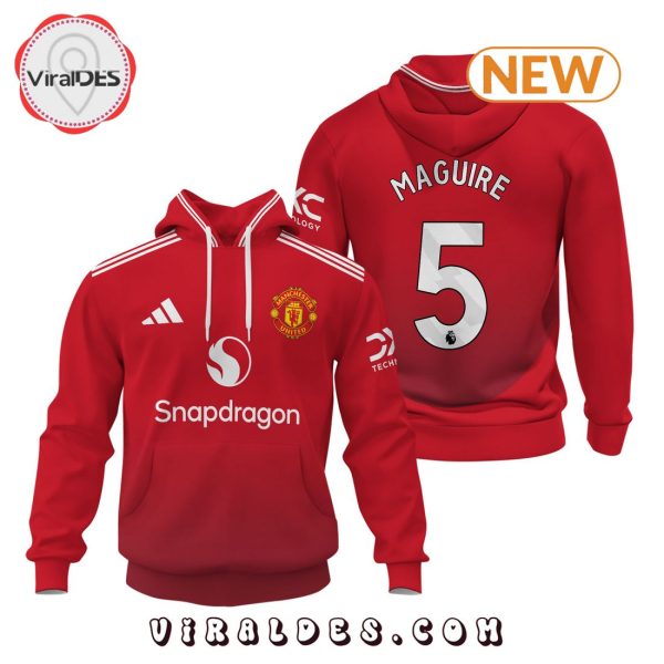 Maguire Manchester United Men’s Champions Red Hoodie