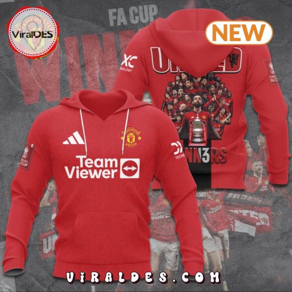 Manchester United 2024 Champions Team Red Hoodie