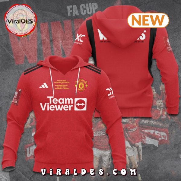 Manchester United Specialized 13 Times Cup Winners Red Hoodie