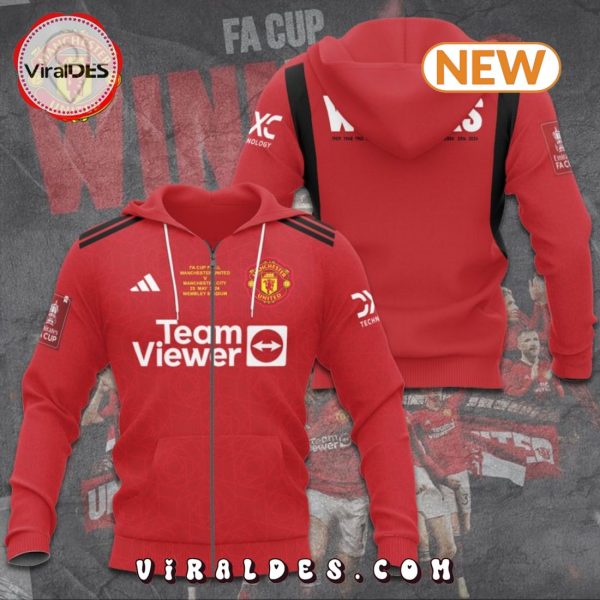 Manchester United Specialized 13 Times Cup Winners Red Hoodie