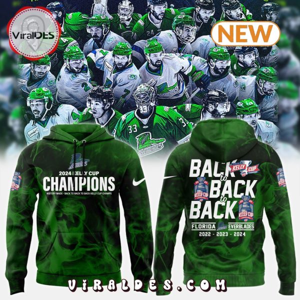 Men’s Florida Everblades Champions Green Hoodie, Jogger, Cap