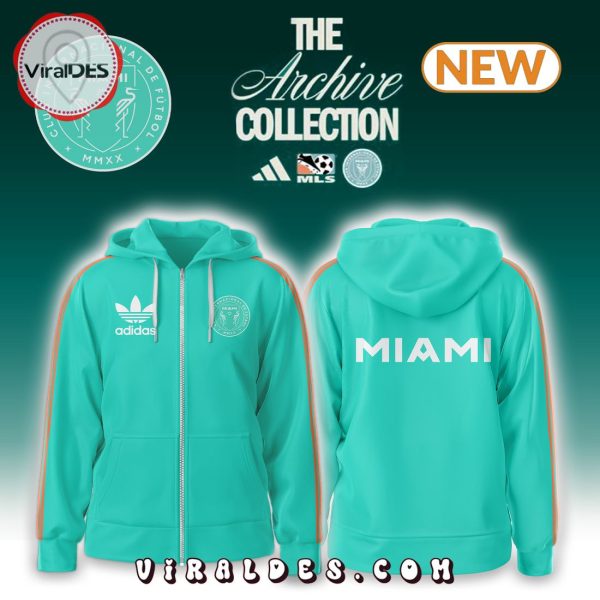 Men’s Inter Miami CF Aqua 2024 Zip Hoodie