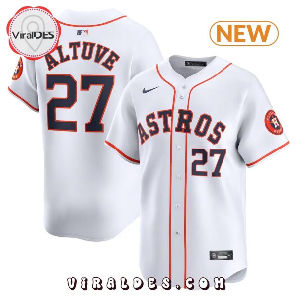 Men’s Jose Altuve Houston Astros White Baseball Jersey