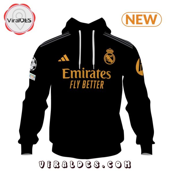 Men’s Real Madrid Bellingham 24 25 Home Black Hoodie