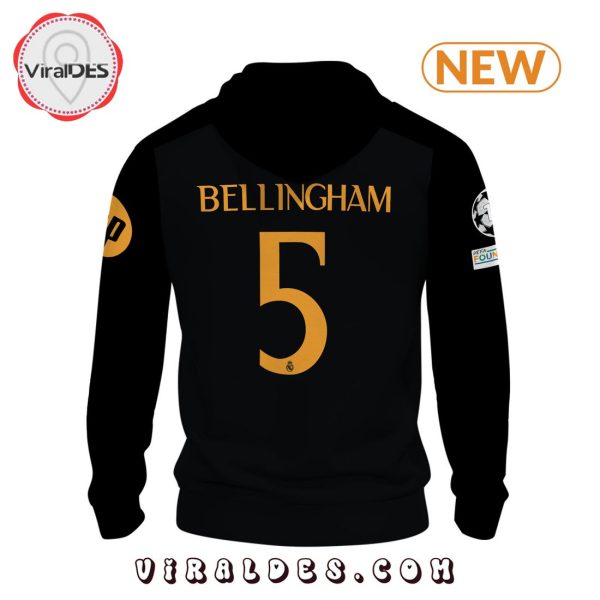 Men’s Real Madrid Bellingham 24 25 Home Black Hoodie