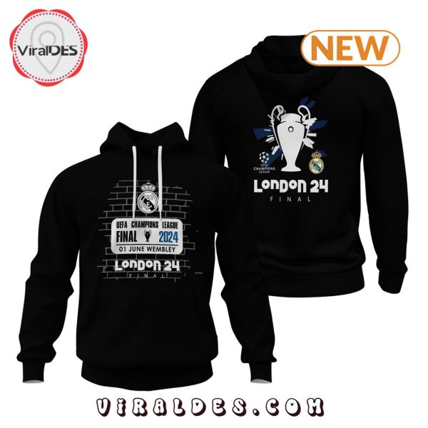 Men’s UCL Final London 24 Final Champions Black Hoodie