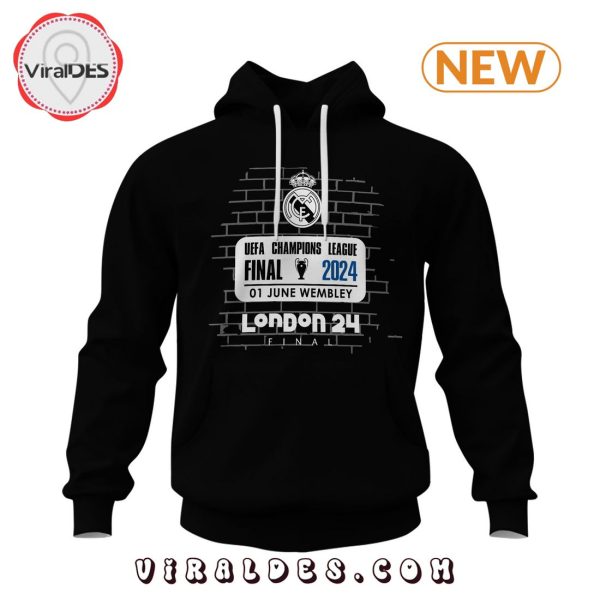 Men’s UCL Final London 24 Final Champions Black Hoodie