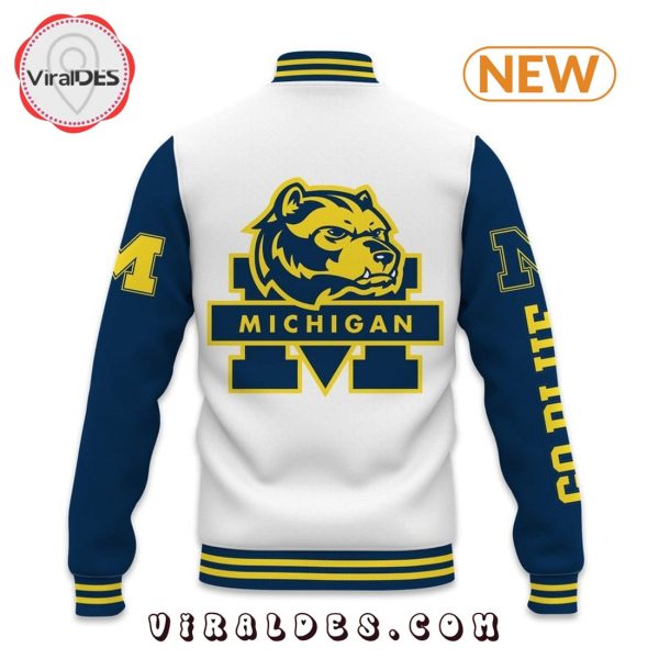 Michigan Wolverines 2023 National Champions White Baseball Jacket