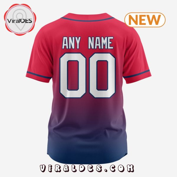 MLB Atlanta Braves Personalized Gradient Design Baseball Jersey