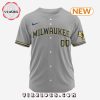 MLB Milwaukee Brewers Personalized Gradient Design Baseball Jersey